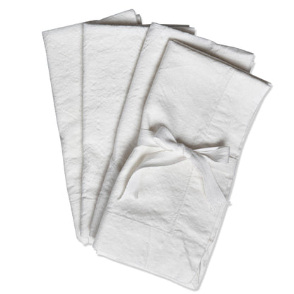 Threads Slub Napkin Set of 4 White Cotton