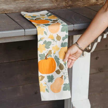Pumpkin Patch Fall Tea Towel