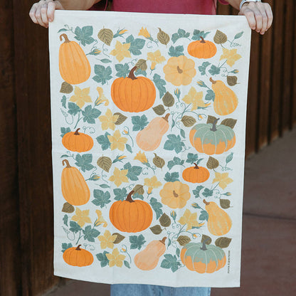 Pumpkin Patch Fall Tea Towel