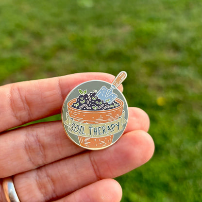 Soil Therapy Enamel Pin
