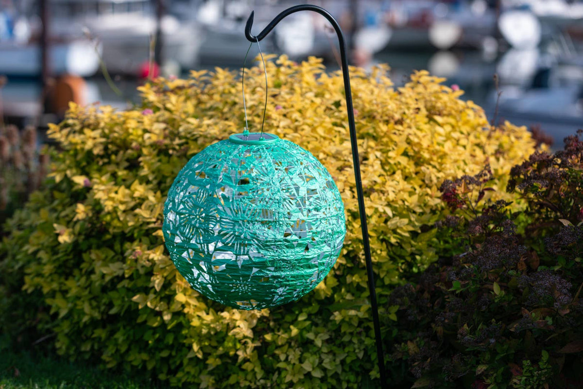 Stella Sunflower 12" Globe Solar Lantern - Jelly Mint