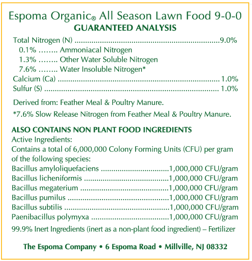 Espoma Organic Spring Lawn Boost