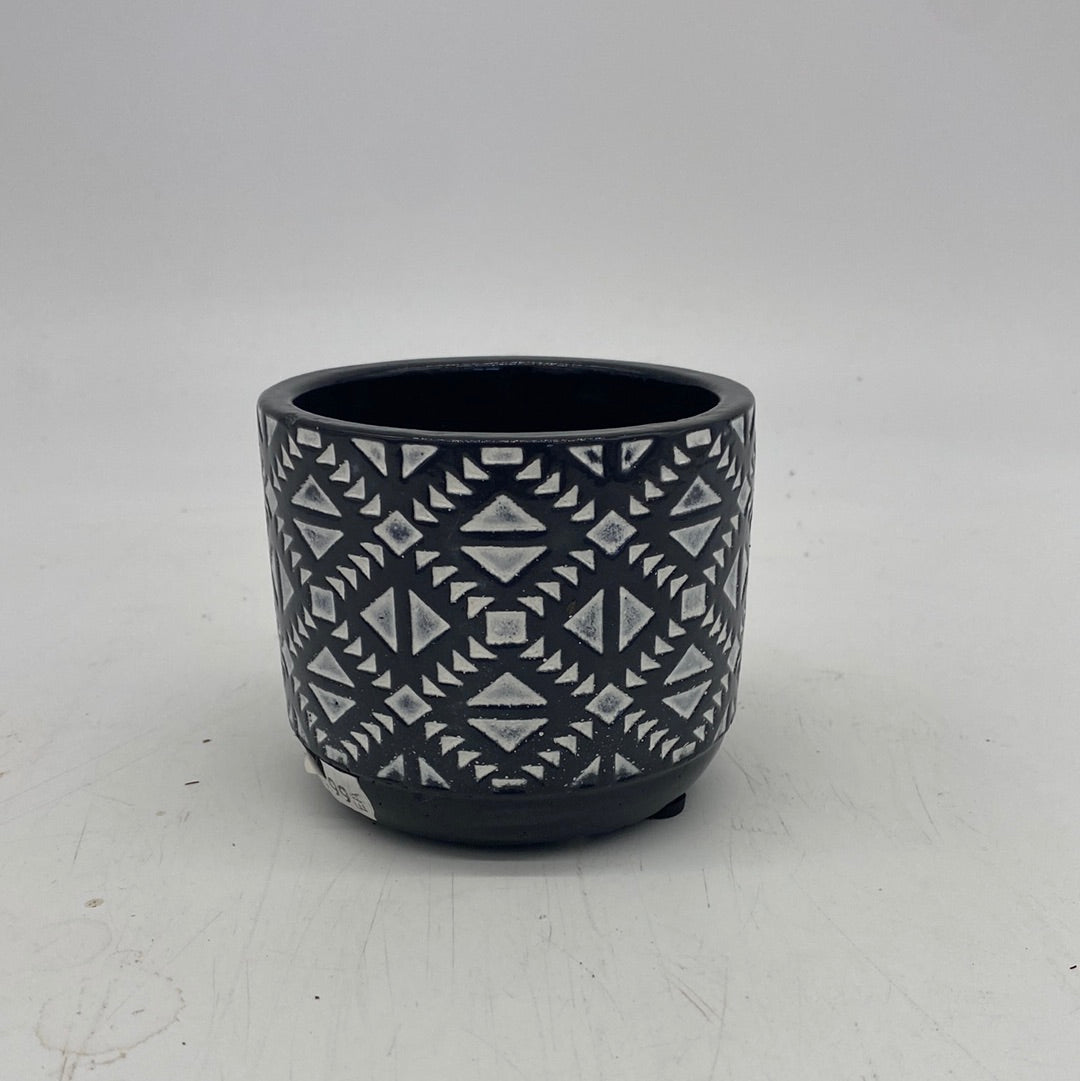 Black Motif Pots