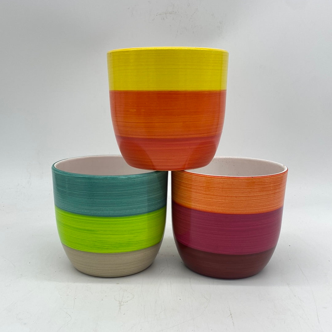 Striped Pot